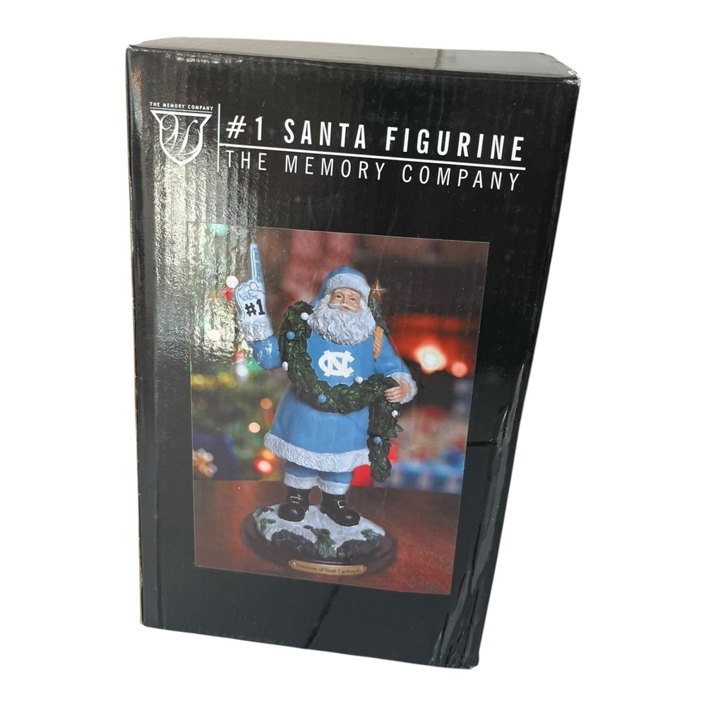 Memory Company Carolina Tar heels #1 Santa Limited Ed. Christmas Figurine Vtg - Picture 11 of 12